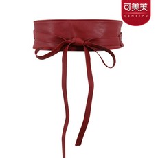 여성 허리띠 벨트 PU 허리장식 리본