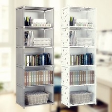 세로책장 좁은 조립형 북케이스 미니 3칸 4단 5단 책장, 3칸책장, 화이트