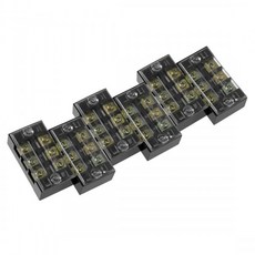 uxcell 6 PC 3 위치 듀얼 행 600V 25A 와이어 배리어 블록 터미널 스트립 TB-2503L, 단일상품