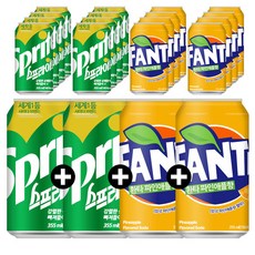 355ml x 24캔 혼합선택 스프라이트 환타 콜라 {뚱캔}, 03){스프라이트x12+환타파인x12}+코코사은품