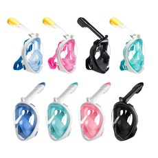 풀페이스 스노쿨링 마스크 물안경 수경 성인 아동, S/M_블루