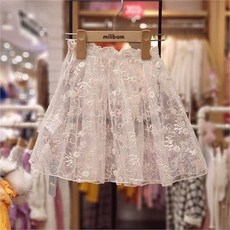 밀리밤 밀리밤 NC10 레이어드 레이스 스커트 MLWH21A50 (6299637)