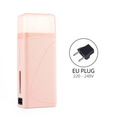 Foreverlily 휴대용 히터 롤 온 제모 가열 기계 워머 롤러 왁싱, European Standard, Pink, 1개
