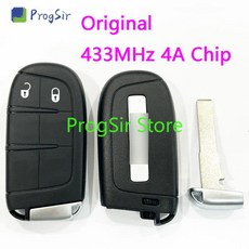 지프 컴패스 그랜드 체로키용 정품 스마트 리모컨 4A 칩 FCCID: M3N 40821302 2 단추, 1개