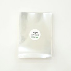 미션앤캘리 캘리그라피 opp 비접착 엽서 포장 비닐 봉투 5x7(130x180mm) 100개입, 비접착 봉투 5x7
