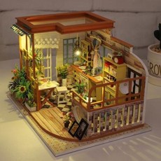 뮤직박스 DIY 핸드메이드 나무 모형 스카이랜드 아이디어 생일선물로 여자여자친구에, 22 타임베이스 + 툴 오프셋 + 더스트 커