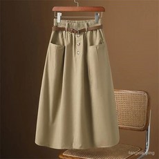 도도미아 a라인 밴딩 스커트 롱 플레어 치마 상품 이미지