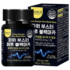 본트비 파워 부스터 페루 블랙마카 아르기닌, 90정, 1개