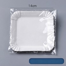 케이크 플레이트 일회용 직사각형 종이 두꺼운 펄프 플라스틱 모양의 판, 24 10 square paper plates 50 p, 50개