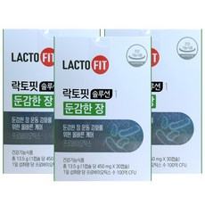 종근당건강 락토핏 솔루션 둔감한 장 3박스(3개월분) / 100억 CFU 장용성캡슐 장고민 장맞춤유산균 L2B1 엘투비원유산균, 450mg*30캡슐