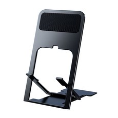 미니 포켓 크기 데스크탑 브래킷 다중 방해 접이식 휴대폰 홀더 ABS 플라스틱 태블릿 스탠드, 검은색