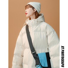HENCHIRY 고 품질 겨울 패션 후드 젊 은 부부 두 꺼 운 보온 코트 중성 코트 남성 바람막이 재킷 Couple Plus Size Winter Coat / Jacket