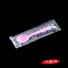 CI아이스크림 스푼 85mm 개별포장 미니숟가락 1000개, CI-85블랙(개별-줄줄이포장)아이스크림스푼, 1개