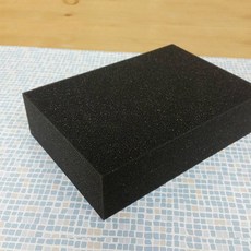 [태양이네] 울스폰지 울트라 블랙펄 스펀지 비기너용 100x150x40mm 양모공예 양모스펀지, 1개