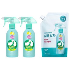 온더바디 발을씻자 코튼풋샴푸 레몬 385ml 2개 리필 500ml 1개, 레몬 385ml 2개 + 리필 레몬 500ml 1개