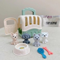 놀이 미니 애완 동물 고양이 강아지 집 켄넬 욕조 선물, 6.green dog, 1개