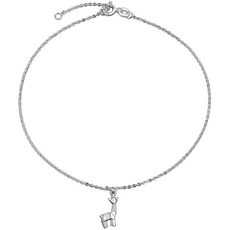 Bling Jewelry 종이 접기 작은 기린 동물원 구두 매달려 매력 발찌 여성 925 스털링 실버 조정 9 10 인치