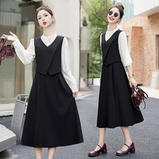긴팔 프로 셔츠 스커트 패션 심플드레스 여성 가을