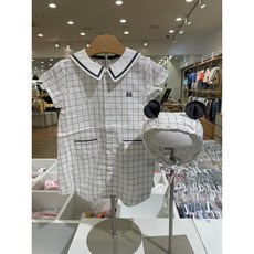 밍크뮤그리드체크우주복 SET 3331260103 380093