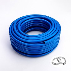 유압호스 이중 고압 가스 2 배관 산소 톤 평행 연결 파이프 아세틸렌 호스 ID8mm 색상 튜브, OD 14xID 8mm, 3M, Blue two clamps, 1개