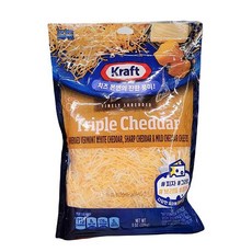 크래프트 트리플 체다 슈레드 치즈 종이박스포장, 226g, 1개