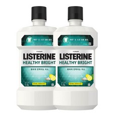리스테린 헬씨 브라이트 구강청결제, 2개, 1.5L