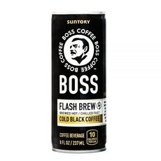 BOSS Suntory Coffee 일본 플래시 브루 오리지널 블랙 커피 226.8g 8온스 12팩 일본산 에스프레소 더블샷 바로 마실 수 있음 케토 친화적 비건 설탕 없음 글루텐