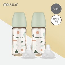 PPSU 노꼭지 올인원 젖병 270ml 2팩+젖꼭지(2ea) - 클라우드 에디션, 4단계, 젖꼭지 단계:4단계