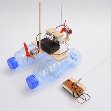 우드 RC 보트 키즈 완구 조립 리모컨 교육용 모형 장난감 L9CD RC, 없음