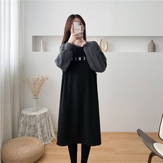 두터운 융털 보온 임부복 무릎넓는 치구 보모 산후 맨투맨