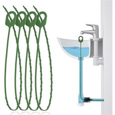 배수순 30인치 배수 뱀 막힘 제거 도구4팩 욕실 욕조 샤워기 주방 싱크대 파이프 배수구 청소용