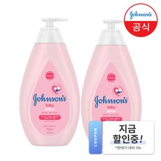 존슨즈 베이비 로션 핑크, 750ml, 2개