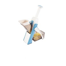 menmen-52 주방 다기능 채소 다듬는 도구 가정용 수동 채 썰기 신기구, 1개, 파란색