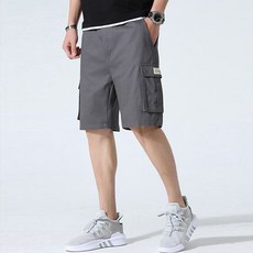 양놀 남자 빅사이즈 사이드 포켓 면 밴딩 5부 반바지
