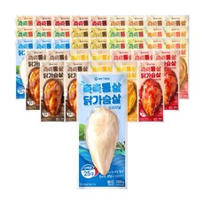 미트리 촉촉통살 닭가슴살 10종 혼합, 40개, 100g