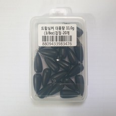 우리들이야기 드랍싱커대용량 검정 루어봉돌, 7.0g, 1개