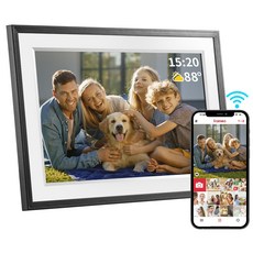 프레임오 101 인치 디지털 액자 와이파이 전자 1280 x 800IPS HD 클라우드 스마트 포토 32GB 수납함 벽, 01 미국 플매트 카펫 러그, 01 Black