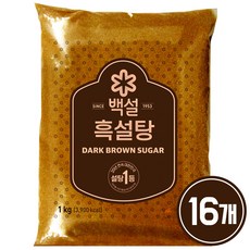 백설 흑설탕, 1kg, 16개