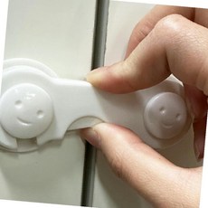 신발장 수납장 선반 부착식 문 열림 방지 잠금 장치 수납장안전잠금장치, 화이트