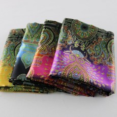 부드러운 드레스 소재 Charmeuse 민족 페이즐리 패치 워크 새틴 패브릭 인쇄|satin fabric printed|satin fabricfabric print, 1개(A2), rose(A2)