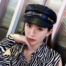 [Myshe]여성 트렌드 빈티지 가죽 모자 QiSxy1026MZ1