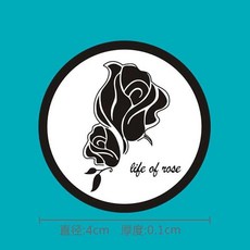 먕스타일 노트101거치대 핸드폰링스탠드 일자형거치대 인자편 패치 철판 차량탑재 자성 자력 소형 원판 자기흡입 금속, 장미꽃 4CM5 개입