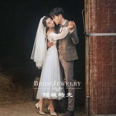 레이스 신부 면사포 여성 한식 클래식 숲 스윗 하프기장 여행함 치다 헤어액세서리
