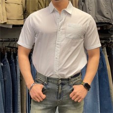 남자시어서커반팔셔츠