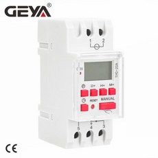 24V 프로그래밍 12V GEYA 16A DC 30A 스위치 가능 타이머 20A 타이머 레일 110V DIN 스위치 LCD 주간 디지털 220V, 1)ACDC12V16A, 1개