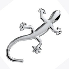 차량용 엠블럼 자동차 앰블럼 엠블렘 스티커 3D 메탈 장식 천사 발바닥, 도마뱀 실버