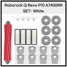 로보락 Q Revo P10 A7400RR 호환 소모품 먼지통 먼지봉투 사이드 브러시 메인 브러쉬 필터 걸레 물걸레 세트