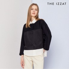 (백화점 상품) (더아이잗) 블록 배색 레이어드 블라우스 IP3A0BL101 447719, 55, BK10(BLACK)_55