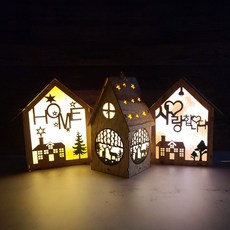 LED나무하우스 거실 침대 카페 인테리어 무선 무드등 선물 캠핑 크리스마스 트리 소품 전구 조명 등, 3.홈하우스