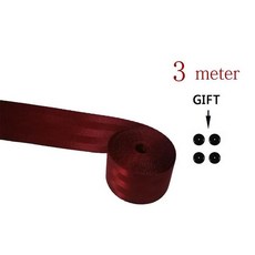 레이싱 벨트 범퍼카 딥 레드 3m 30m 맞춤형 수정 자동차 안전 웨빙 범용 액세서리, 3미터